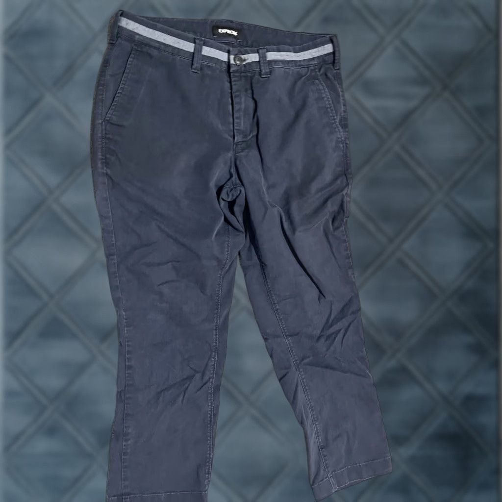 Express Express Stretch 365 Comfort Pants Men's Navy Blue 30x23 Skinny Casual Size US 30 / EU 46 - 1 Thumbnail