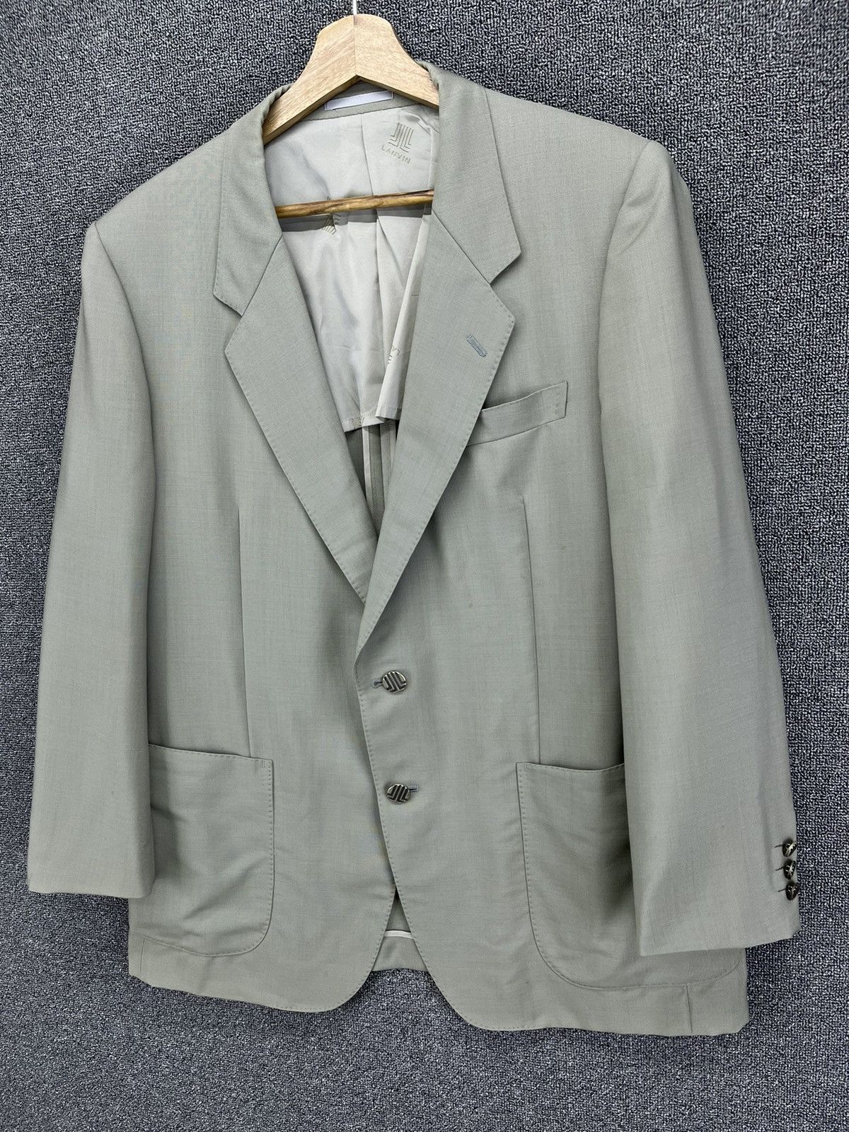 Lanvin Vintage Lanvin Paris Rare Wool Blazer Coat Jacket Size US L / EU 52-54 / 3 - 2 Thumbnail
