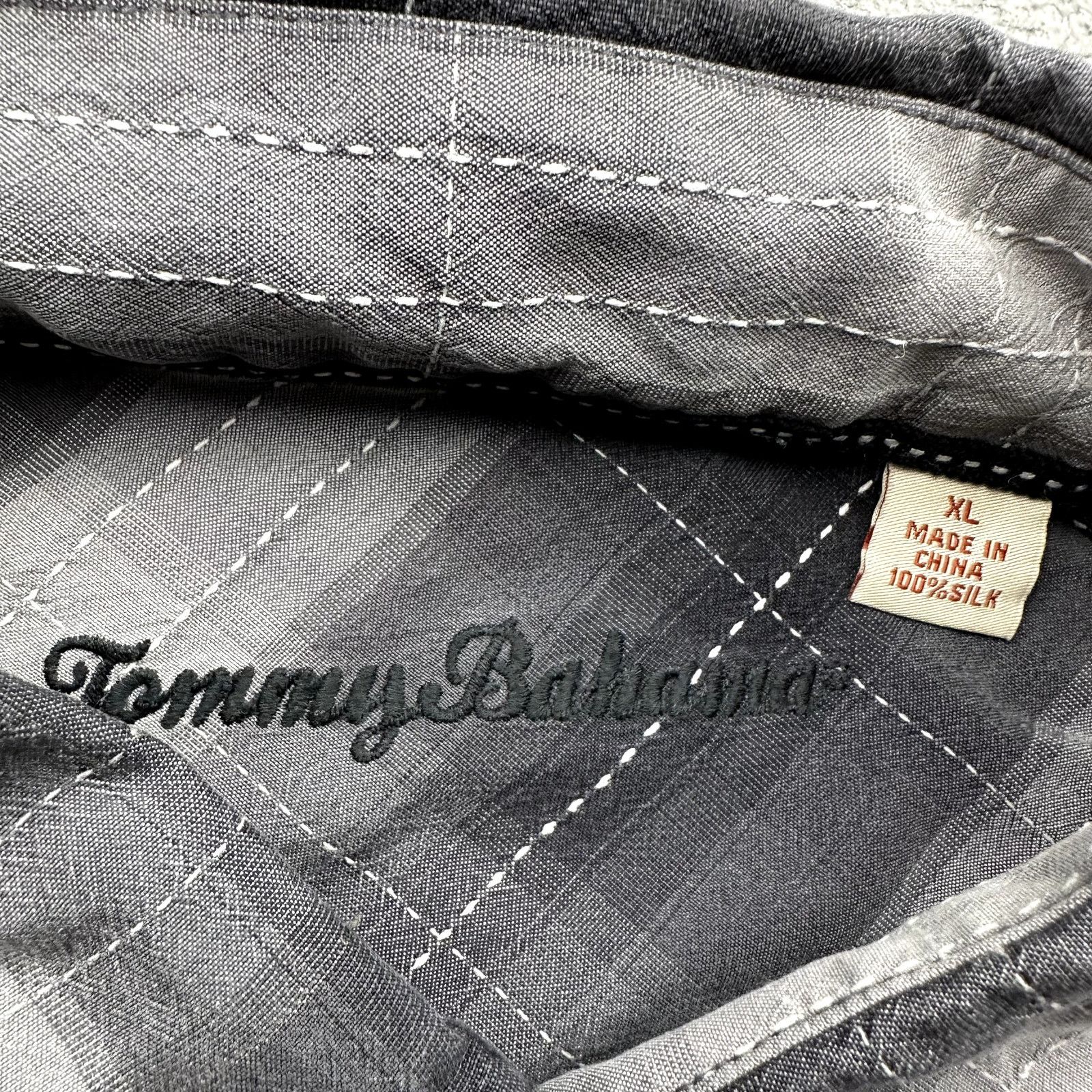 Tommy Bahama Tommy Bahama 100% Silk Plaid Shirt Mens XL Black Button Size US XL / EU 56 / 4 - 3 Thumbnail