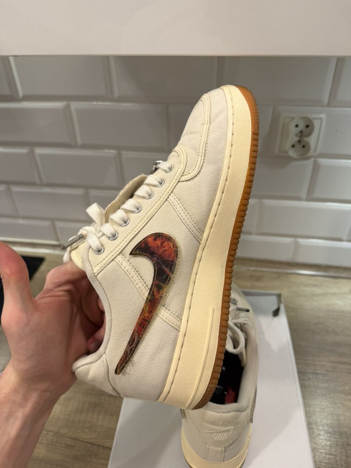 Nike Nike Air Force 1 Sail Travis Scott Size US 10 / EU 43 - 7 Thumbnail