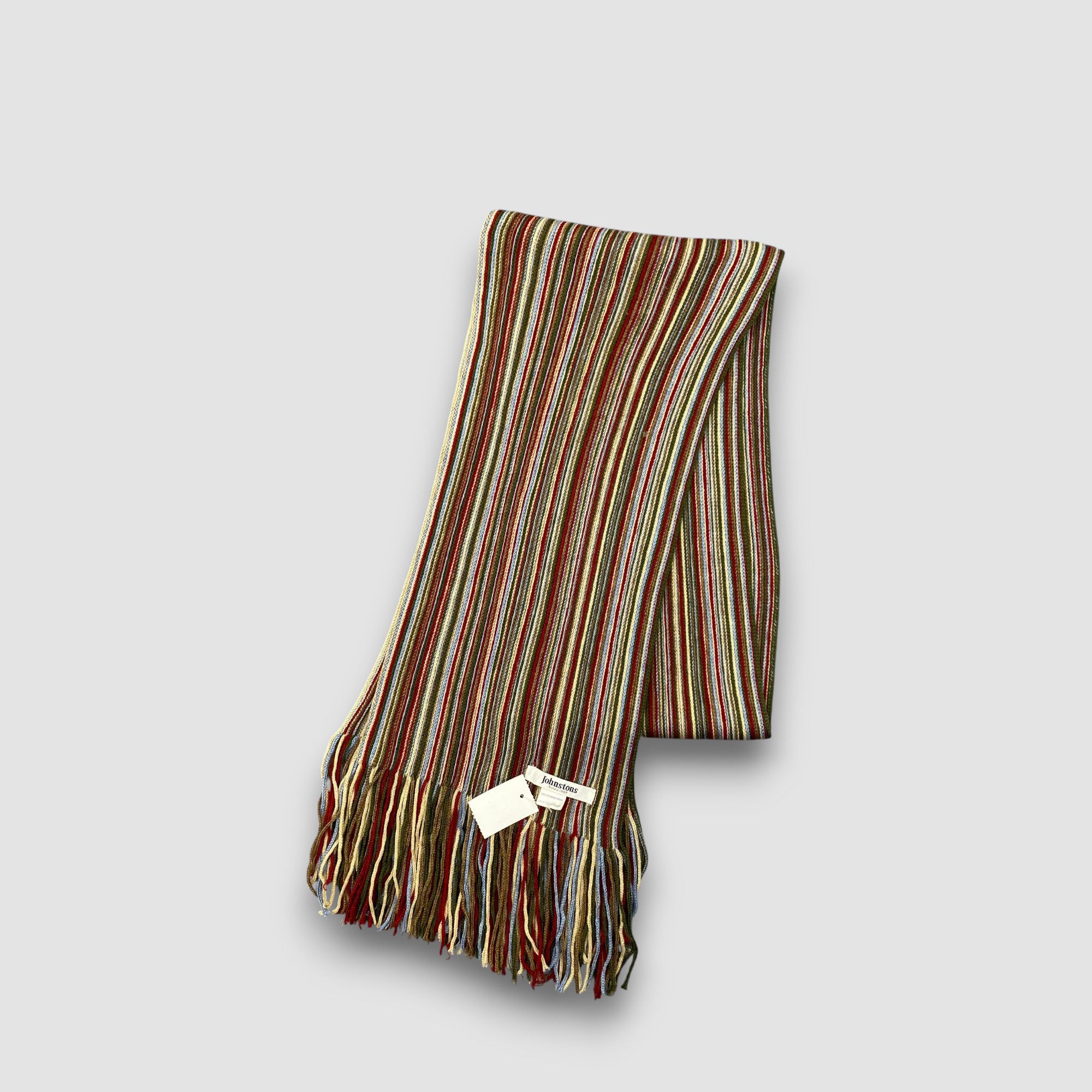 Johnstons Of Elgin Vintage Johnstons of Elgin Scarf Wool Ribbed Knit Scarves Size ONE SIZE - 3 Thumbnail