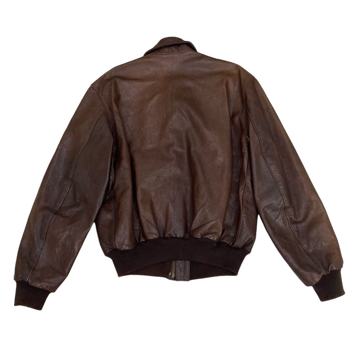 Genuine Leather Vtg Type A-2 San Francisco Aviation Sun Faded Leather Jacket Size US S / EU 44-46 / 1 - 2 Thumbnail