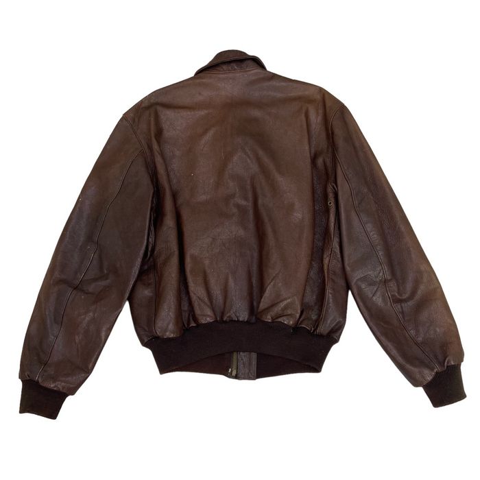 Genuine Leather Vtg Type A2 San Francisco Aviation Sun Faded Leather