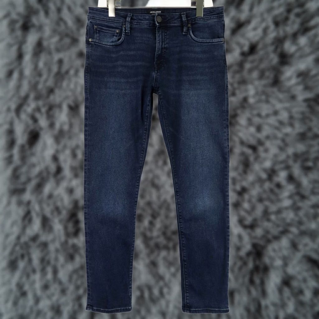 Jack & Jones JACK & JONES Jeans Men's W34/L30 Blue Denim Slim/Glenn Faded Whiskers Zip Fly Size US 34 / EU 50 - 1 Thumbnail