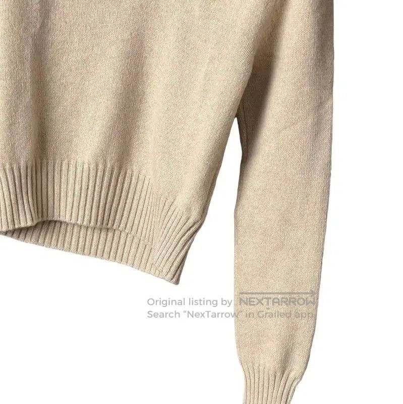 AMI AMI Brown Cashmere Cropped Sweater for Women . Size S / US 4 / IT 40 - 4 Thumbnail