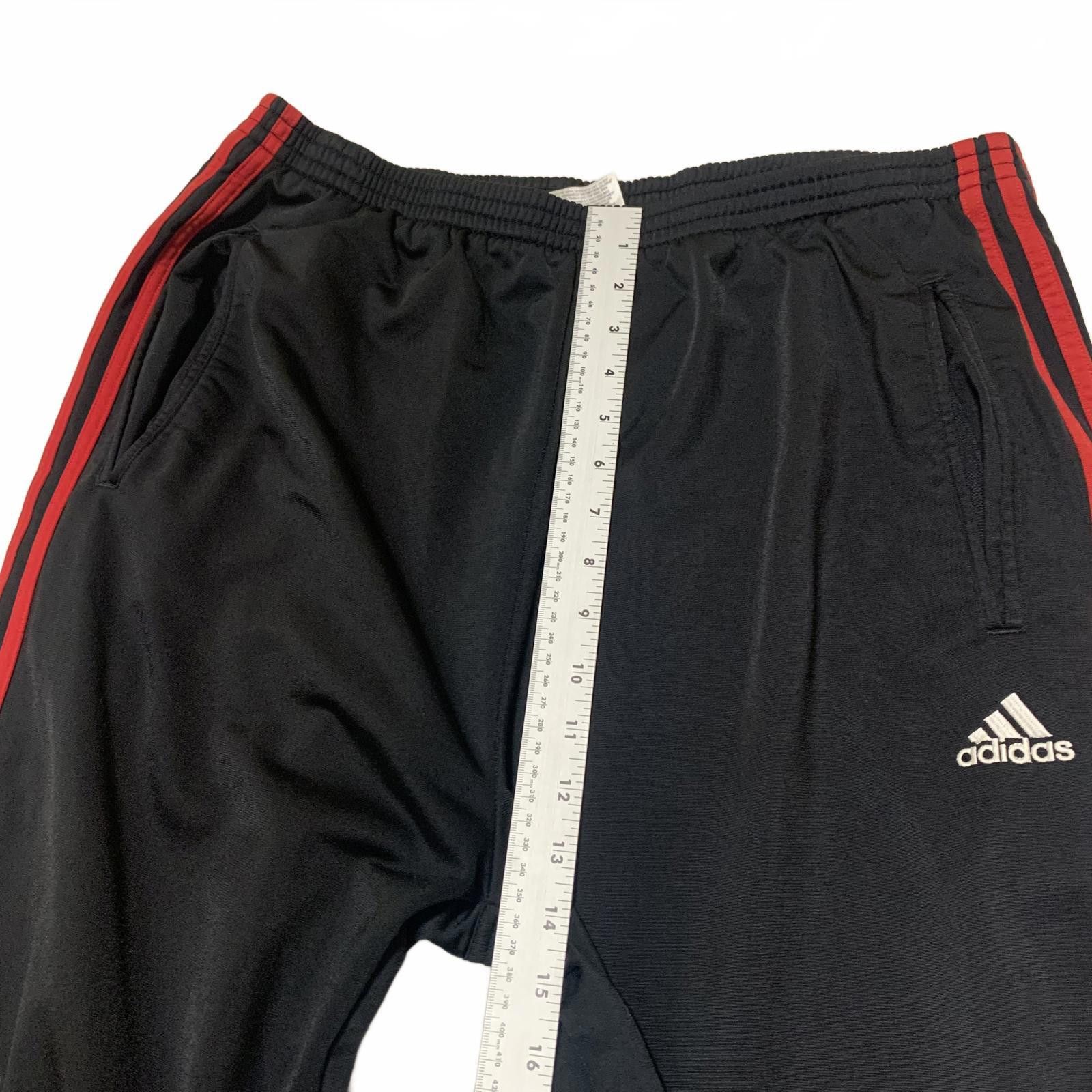 Adidas Vintage 90s Adidas Men's XL Black Athletic Pants Red Stripes Size US 36 / EU 52 - 9 Thumbnail