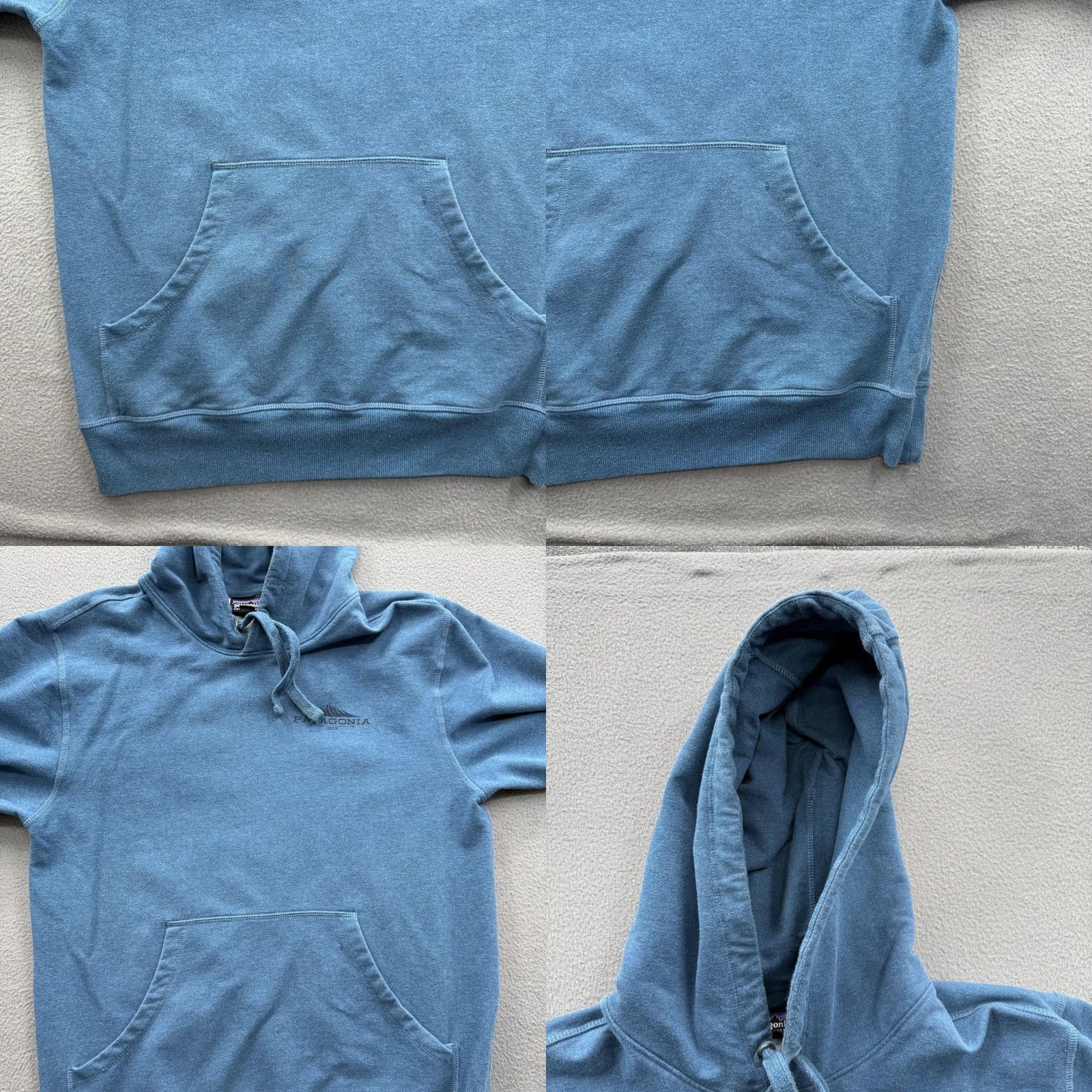 Patagonia Patagonia Hoodie Mens Small Blue Organic Cotton Graphic Fleece Kangaroo Pocket Size US S / EU 44-46 / 1 - 8 Thumbnail