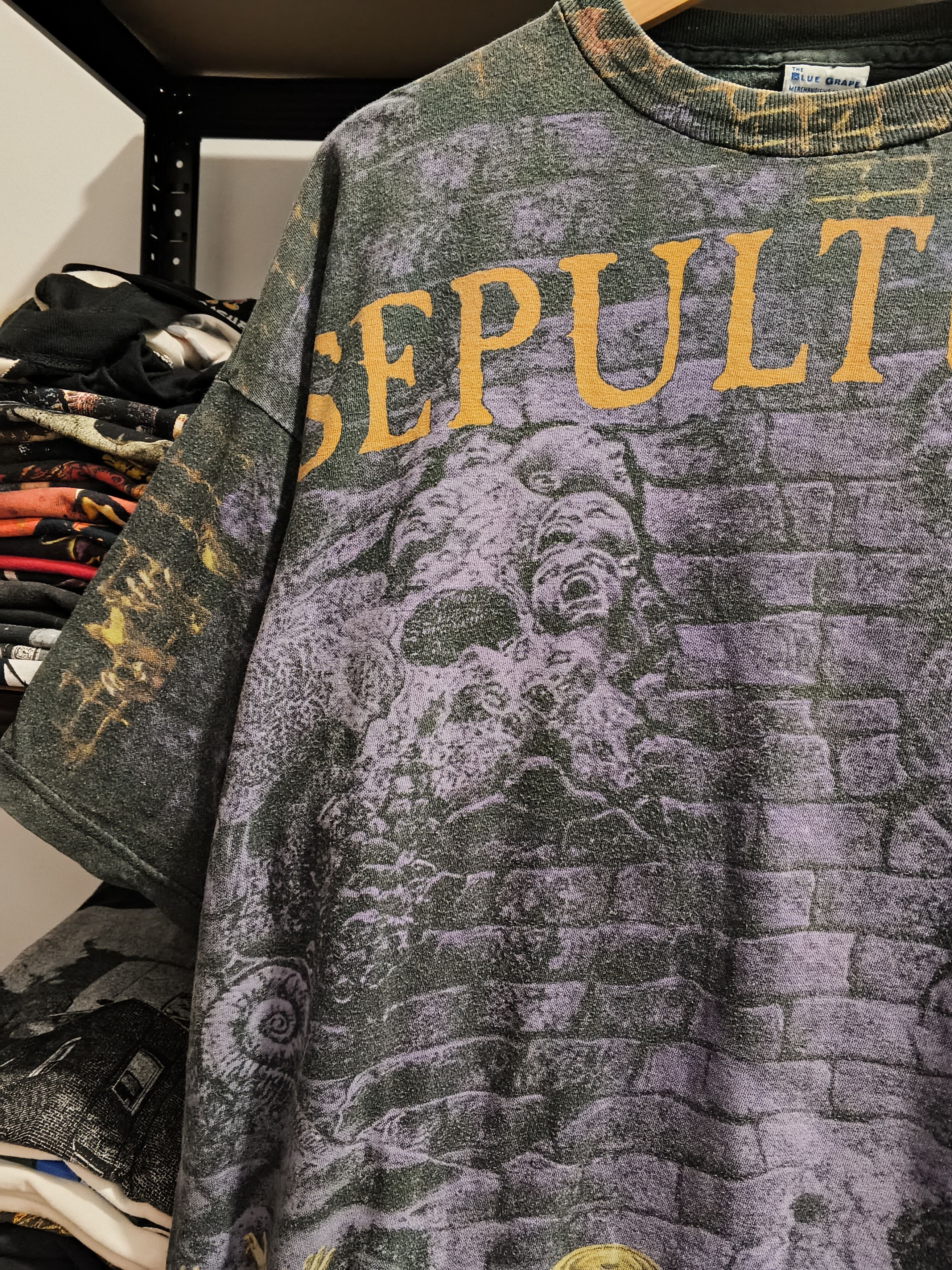 Band Tees VINTAGE 1993 SEPULTURA AOP CHAOS A.D Size US XL / EU 56 / 4 - 4 Thumbnail