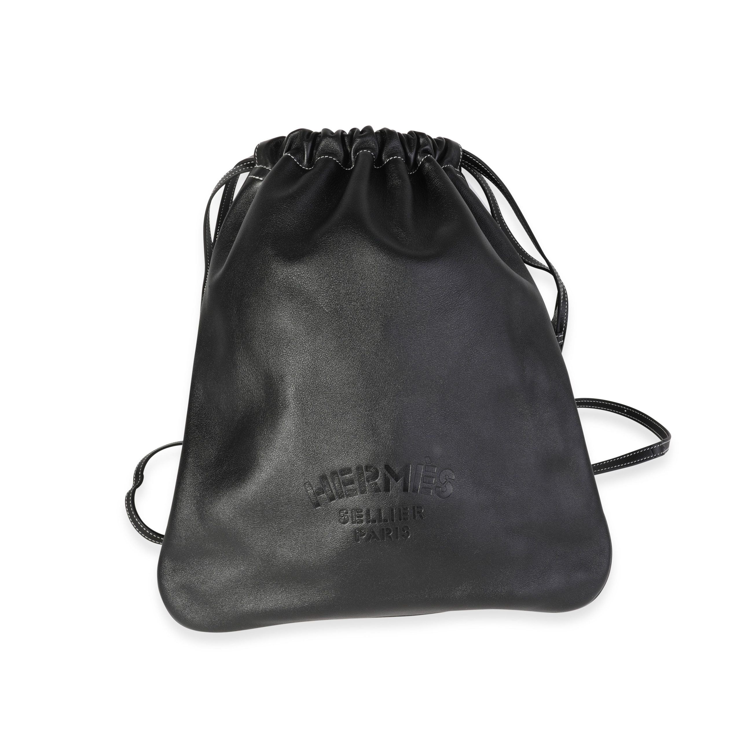 Hermes Black Cheri Calfskin Bridado Backpack PHW