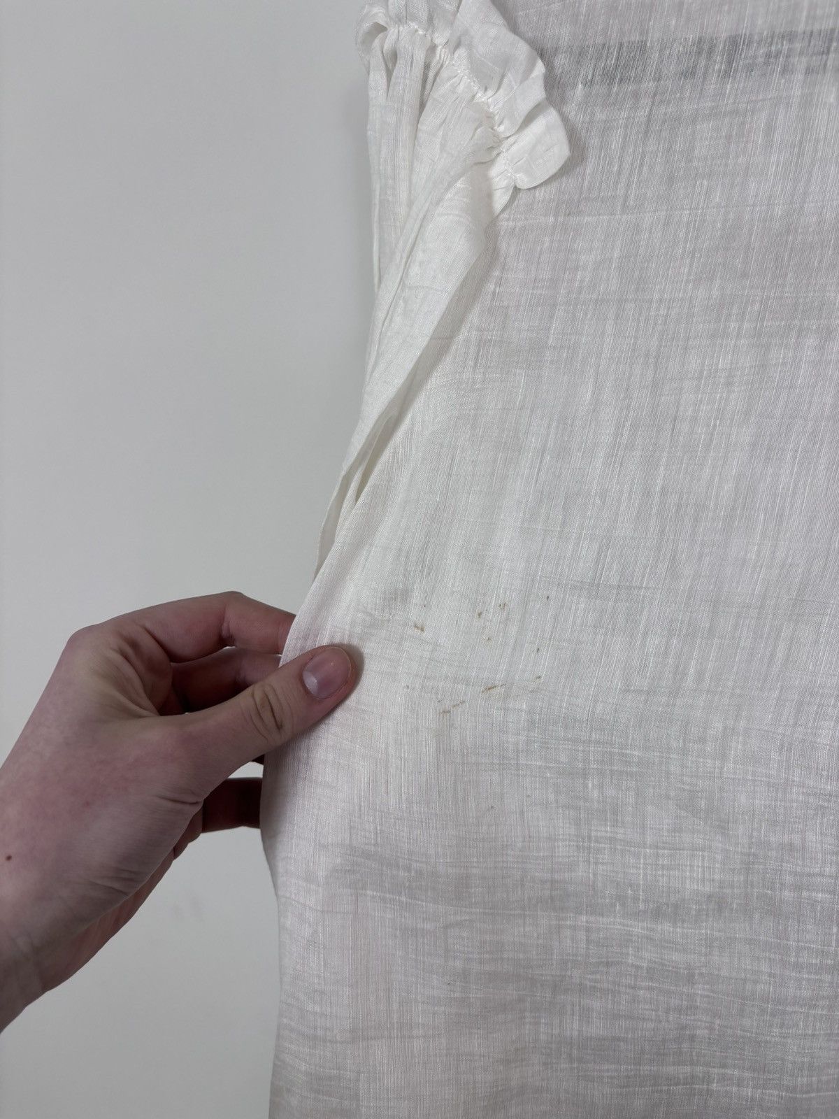 Sandro Sandro NWT Women’s White Babydoll Linen Blend Blouse Top Size S / US 4 / IT 40 - 4 Thumbnail