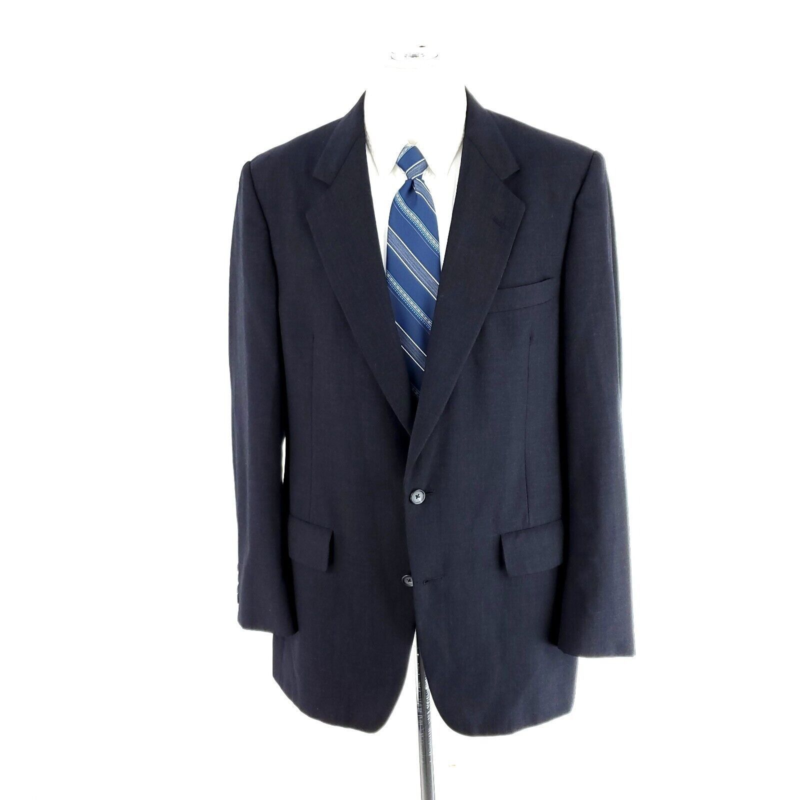 Hart Schaffner Marx Hart Schaffner Marx Wool 2 Button Blazer 40L Blue Size 40L - 3 Thumbnail