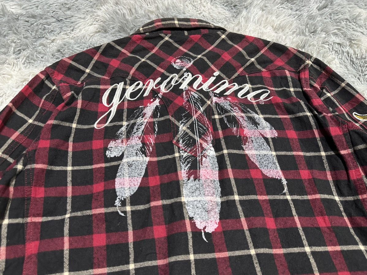 Japanese Brand 🔥Sick Y2K Geromino Flannel Western Shirt 3D Feather Size US XXL / EU 58 / 5 - 1 Thumbnail