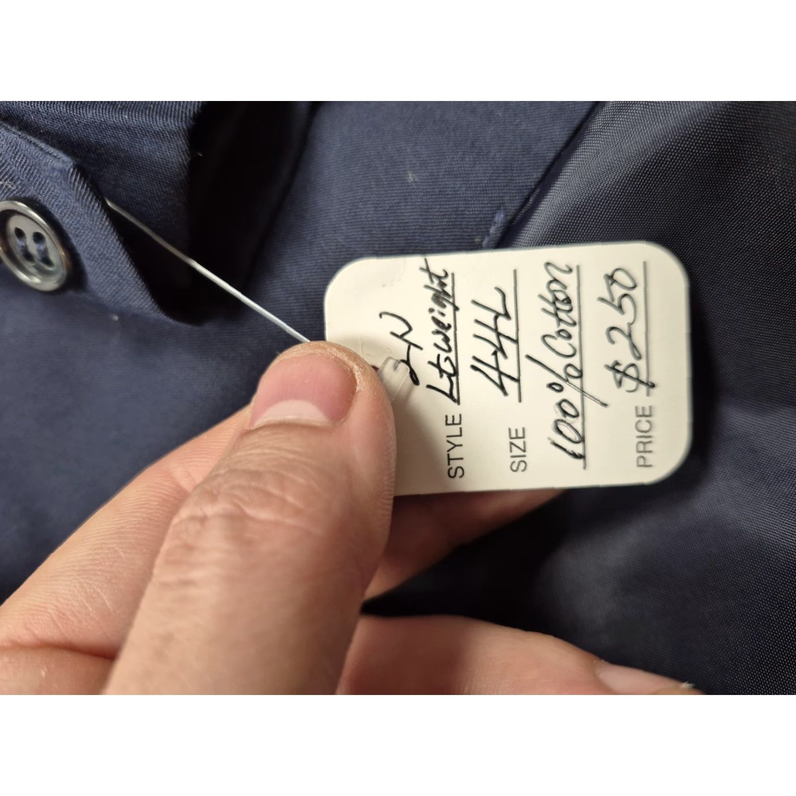 Maje Majer Sport Coat Mens 44 Blue Sea Island Cotton 2 Button Single-Breasted Blazer Jacket USA Size 44R - 5 Thumbnail