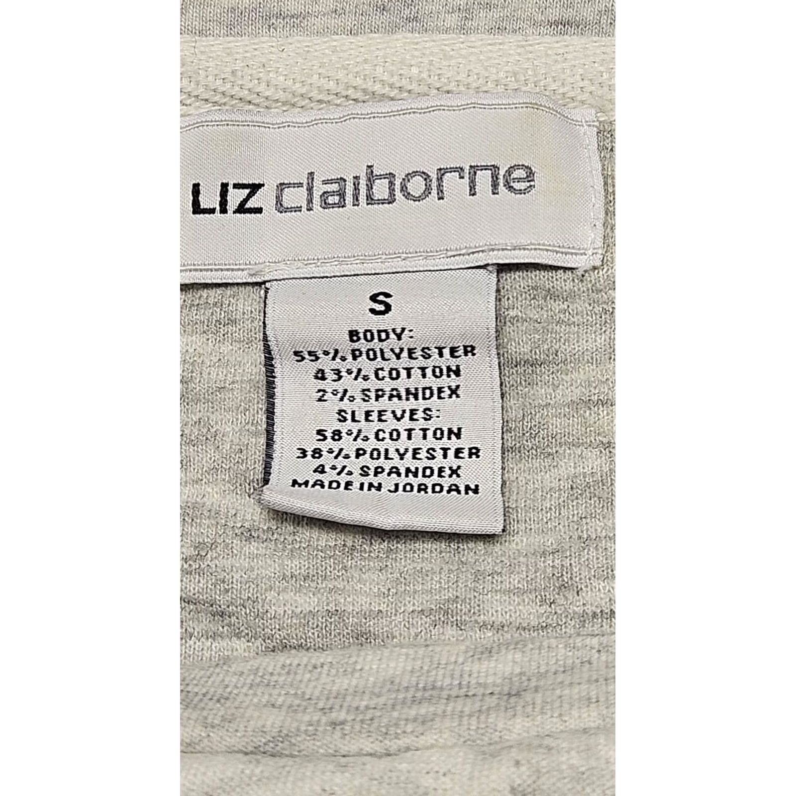 Liz Claiborne Liz Claiborne Women's Small Gray Knit Pullover Top Long Sleeve Sweater Size S / US 4 / IT 40 - 7 Thumbnail