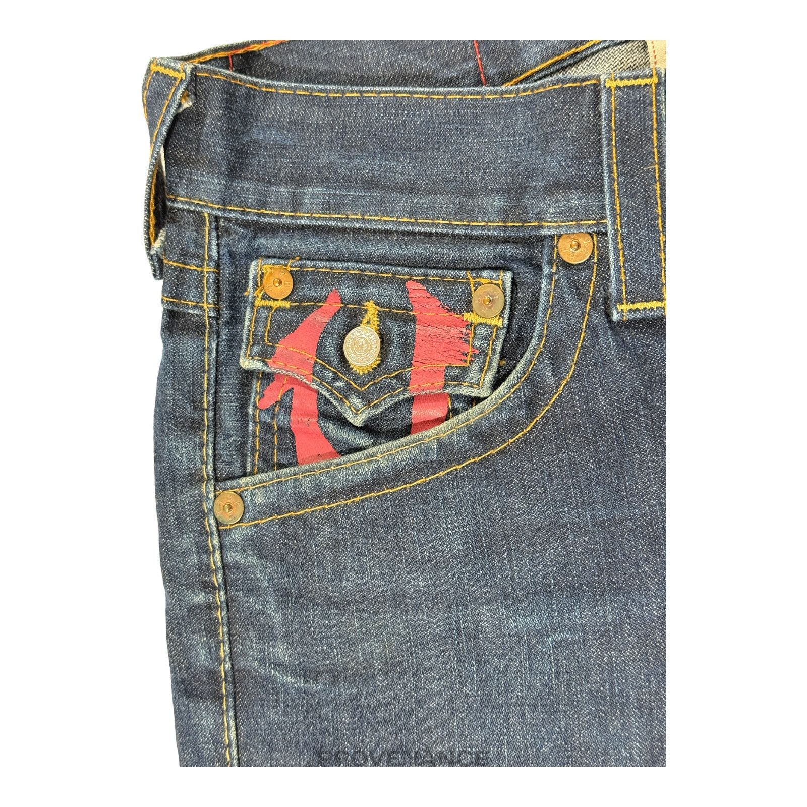 True Religion 🔴 True Religion Blue Denim Jeans - Red - 29 Size US 29 - 4 Thumbnail