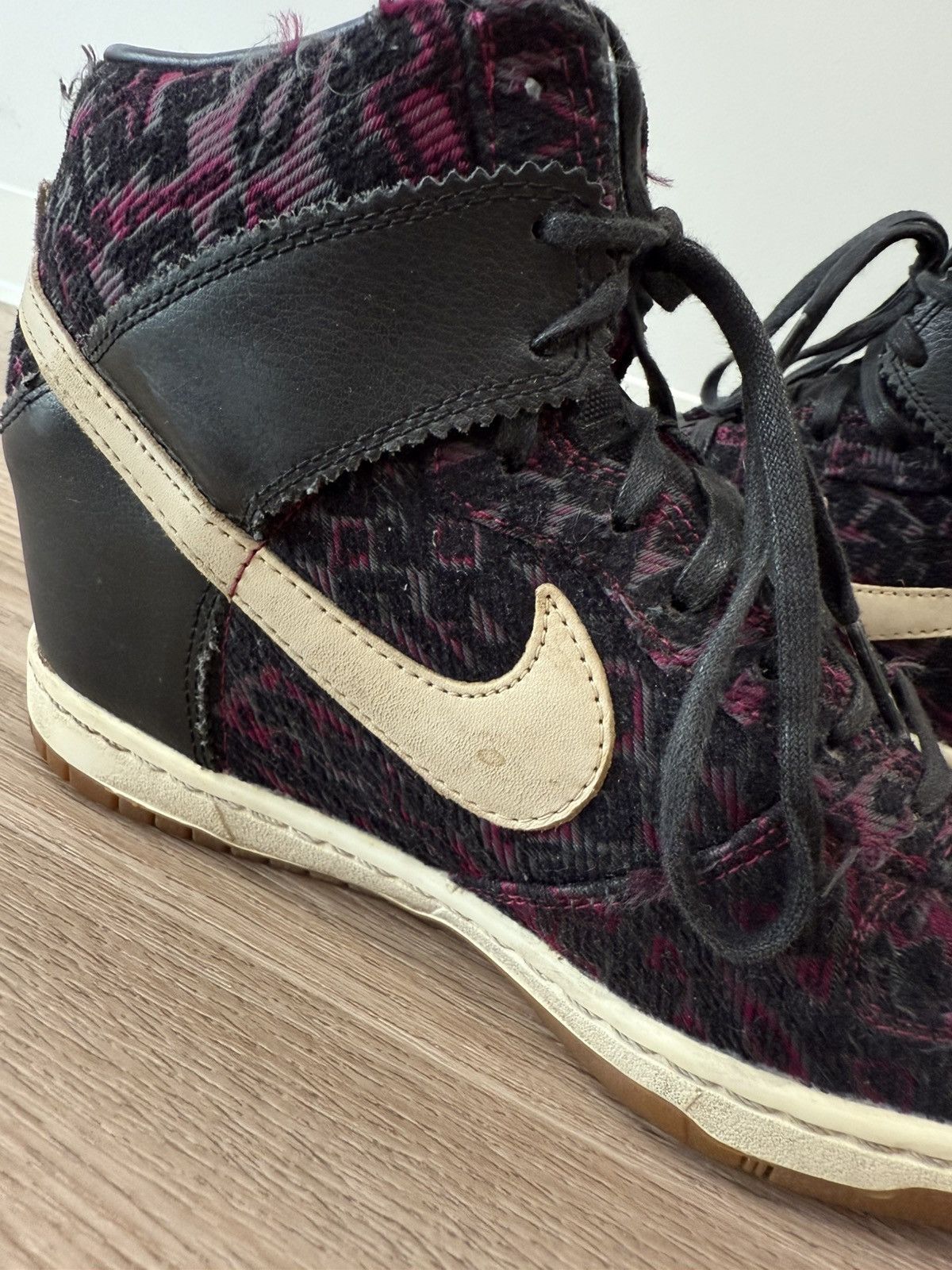 Nike Nike Dunk Sky Hi Black Purple Tribal Hidden Wedge Sneakers Size US 8.5 / IT 38.5 - 6 Thumbnail
