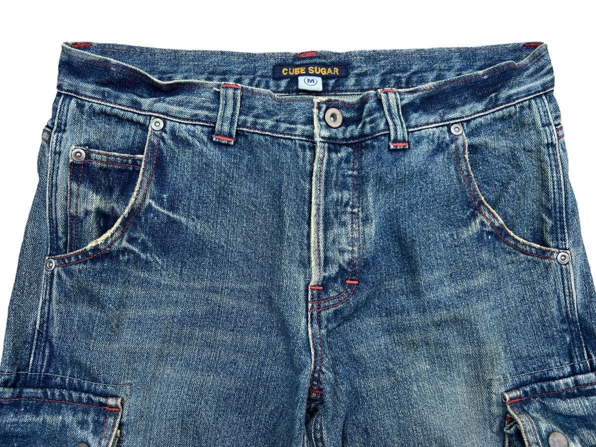 Japanese Brand Cube Sugar Multipocket Parachute Baggy Denim Jeans 33x31 Size US 33 - 6 Thumbnail