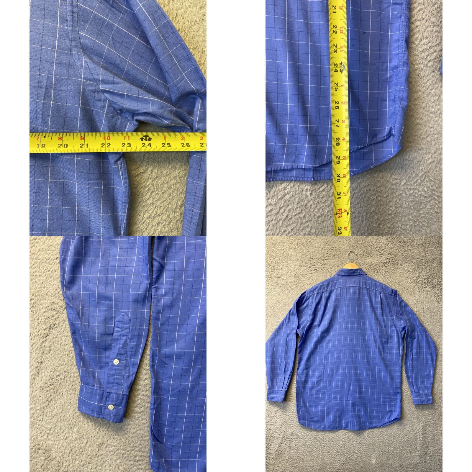 Polo Ralph Lauren VINTAGE Polo Ralph Lauren Classic Button Long Sleeve Shirt - Blue, Adult Medium, Plaid, Casual, Mens Size US M / EU 48-50 / 2 - 8 Thumbnail