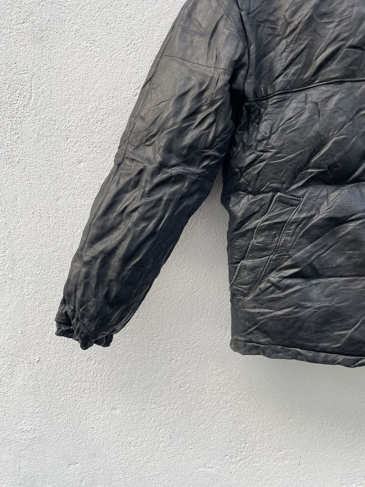 Vintage Vtg Heroes Line Goose Down Leather Puffer Jacket Size 34 Size US XXS / EU 40 - 3 Thumbnail