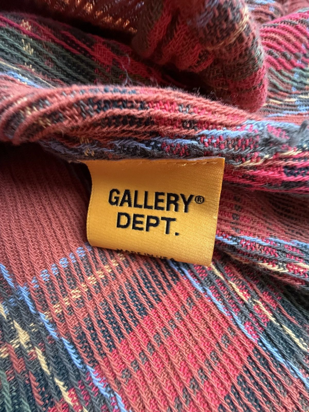 Gallery Dept. Gallery Dept Marley Distressed Checked Cotton-Flannel Shirt Size US M / EU 48-50 / 2 - 23 Thumbnail