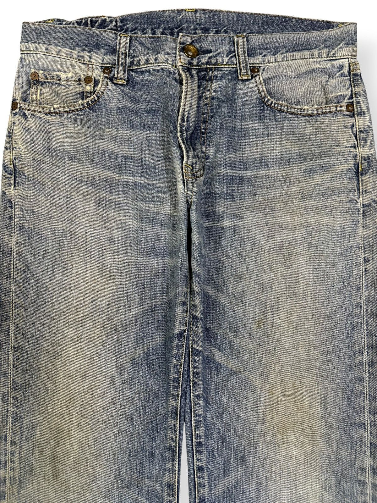 Undercover × Uniqlo Vintage Uniqlo S002 Rusty Blue Wash Loose Fit Grunge Jeans Size US 33 - 3 Thumbnail