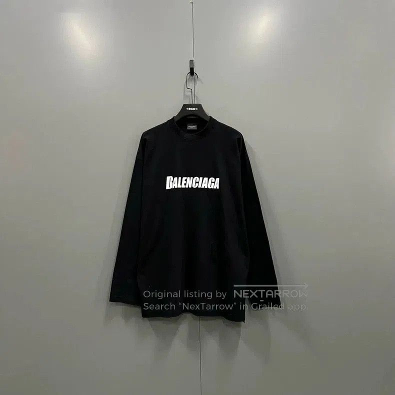 Balenciaga Balenciaga Black Logo Print Longsleeve. Size US XS / EU 42 / 0 - 1 Thumbnail