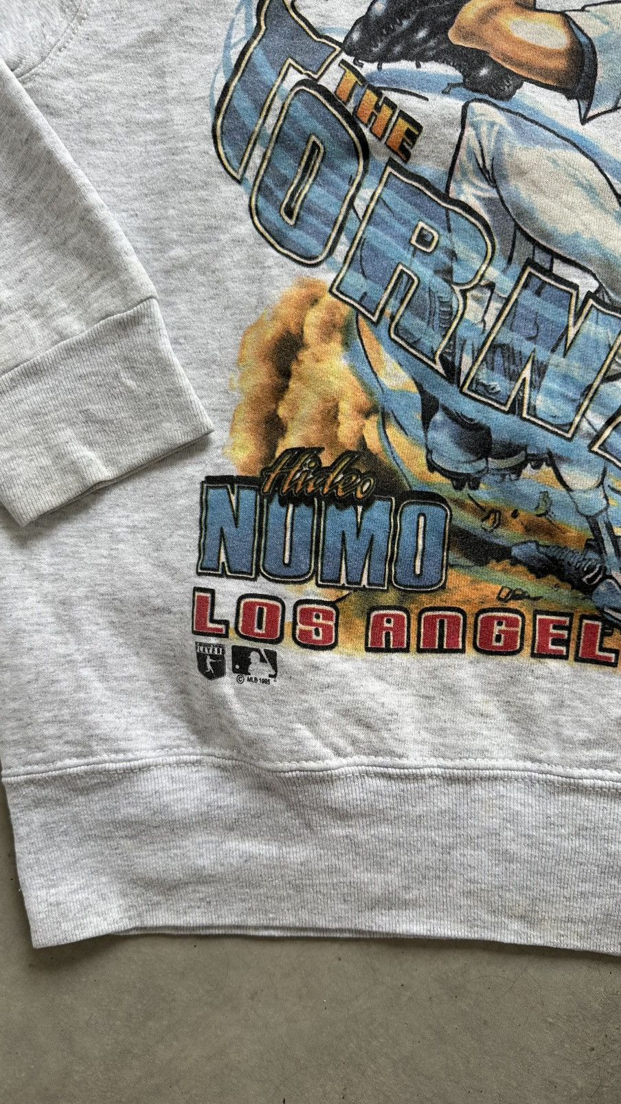 Salem Sportswear × Vintage VINTAGE 90S HIDEO NOMO TORNADO MLB USA SWEATSHIRT Size US M / EU 48-50 / 2 - 3 Thumbnail
