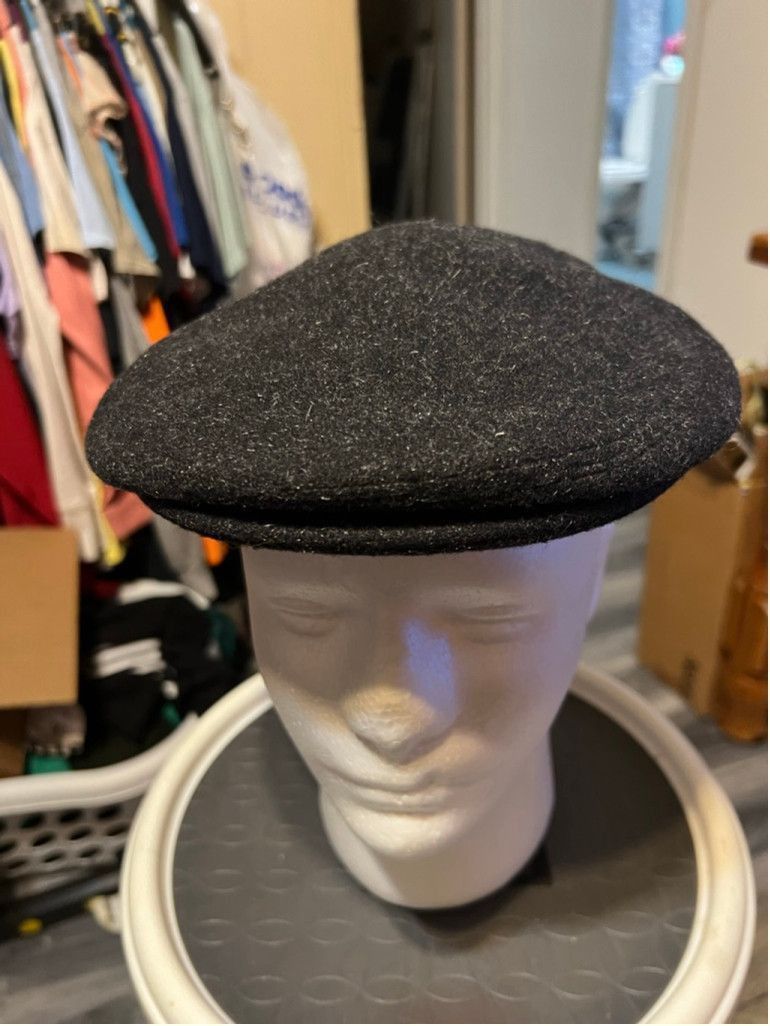 Brooks Men's Brooks Charcoal Wool Mohair Flat Cap One Size Size ONE SIZE - 1 Thumbnail
