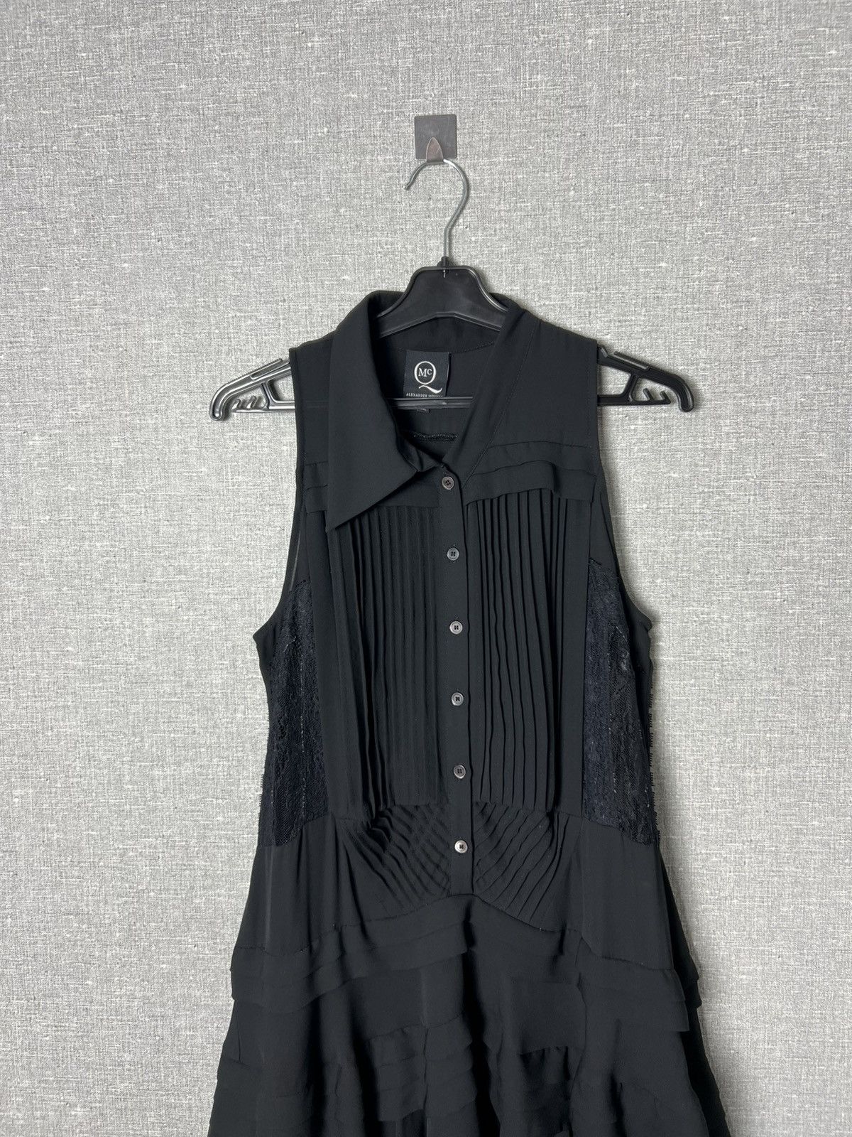 Alexander McQueen McQ Alexander McQueen Sleeveless Pleated Ruffle Shirt Dress Size S / US 4 / IT 40 - 2 Thumbnail