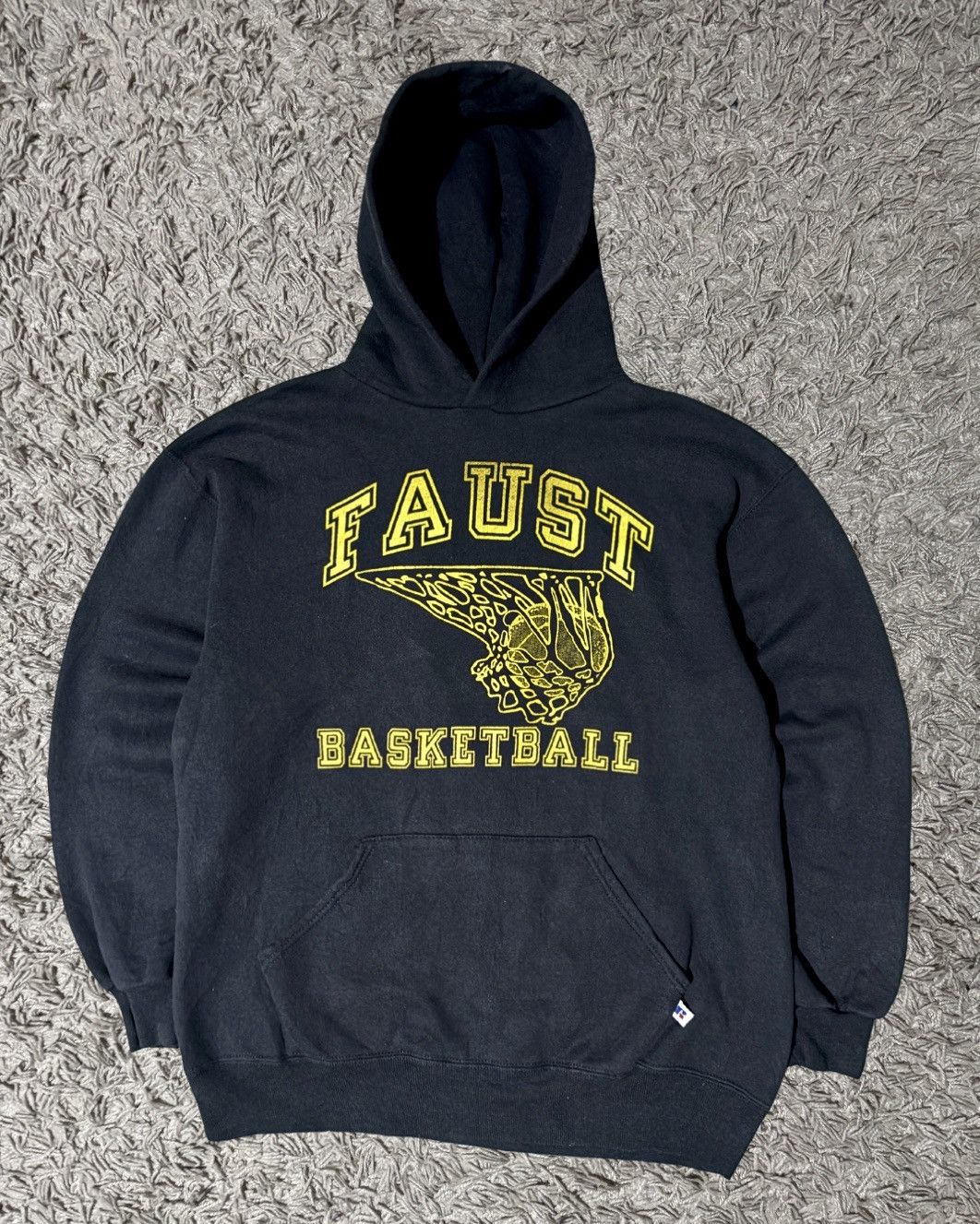 Russell Athletic 1990’s Russell Athletic “Faust Basketball” Black Hoodie Size US XL / EU 56 / 4 - 1 Thumbnail