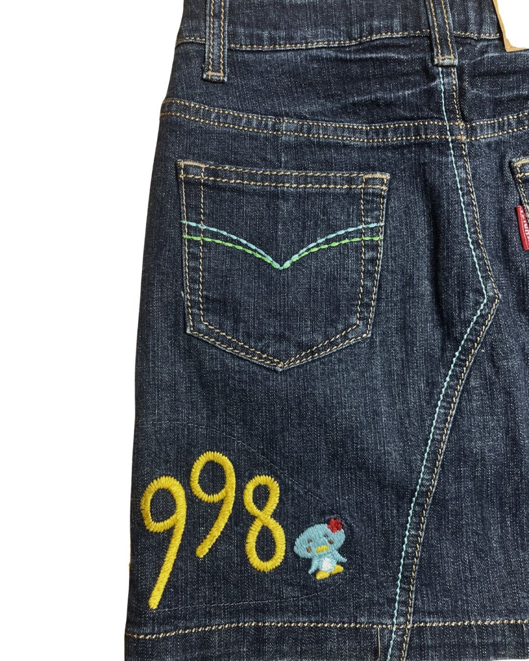 Japanese Brand Daisy Girls Japan Vintage Denim Mini Skirt Size 26" / US 2 / IT 38 - 6 Thumbnail