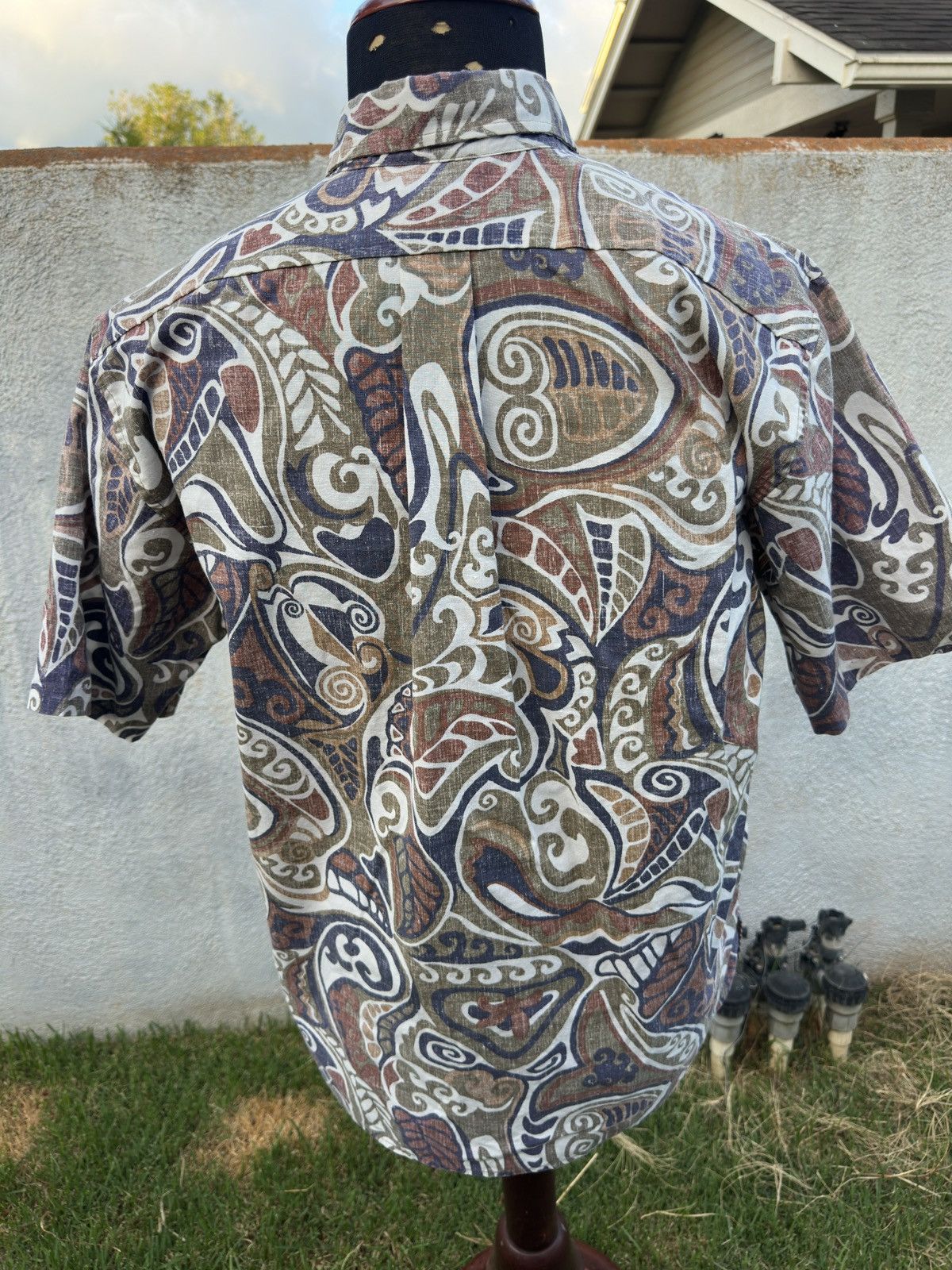 Reyn Spooner PreOwned Reyn Spooner Hawaiian Print Brown/White Men's L Size US L / EU 52-54 / 3 - 2 Thumbnail