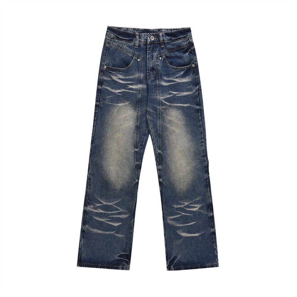 Japanese Brand American high street ripple washed jeans Size US 32 / EU 48 - 1 Thumbnail