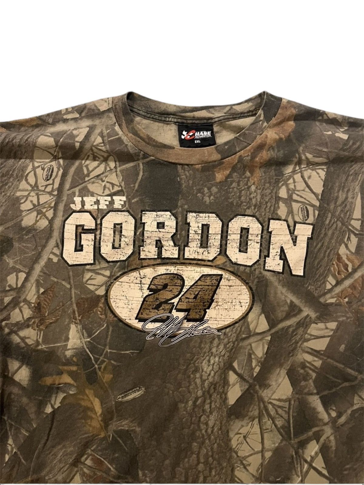 NASCAR *RARE* Vintage Jeff Gordon #24 RealTree Camo Nascar T-Shirt Size US XXL / EU 58 / 5 - 4 Thumbnail