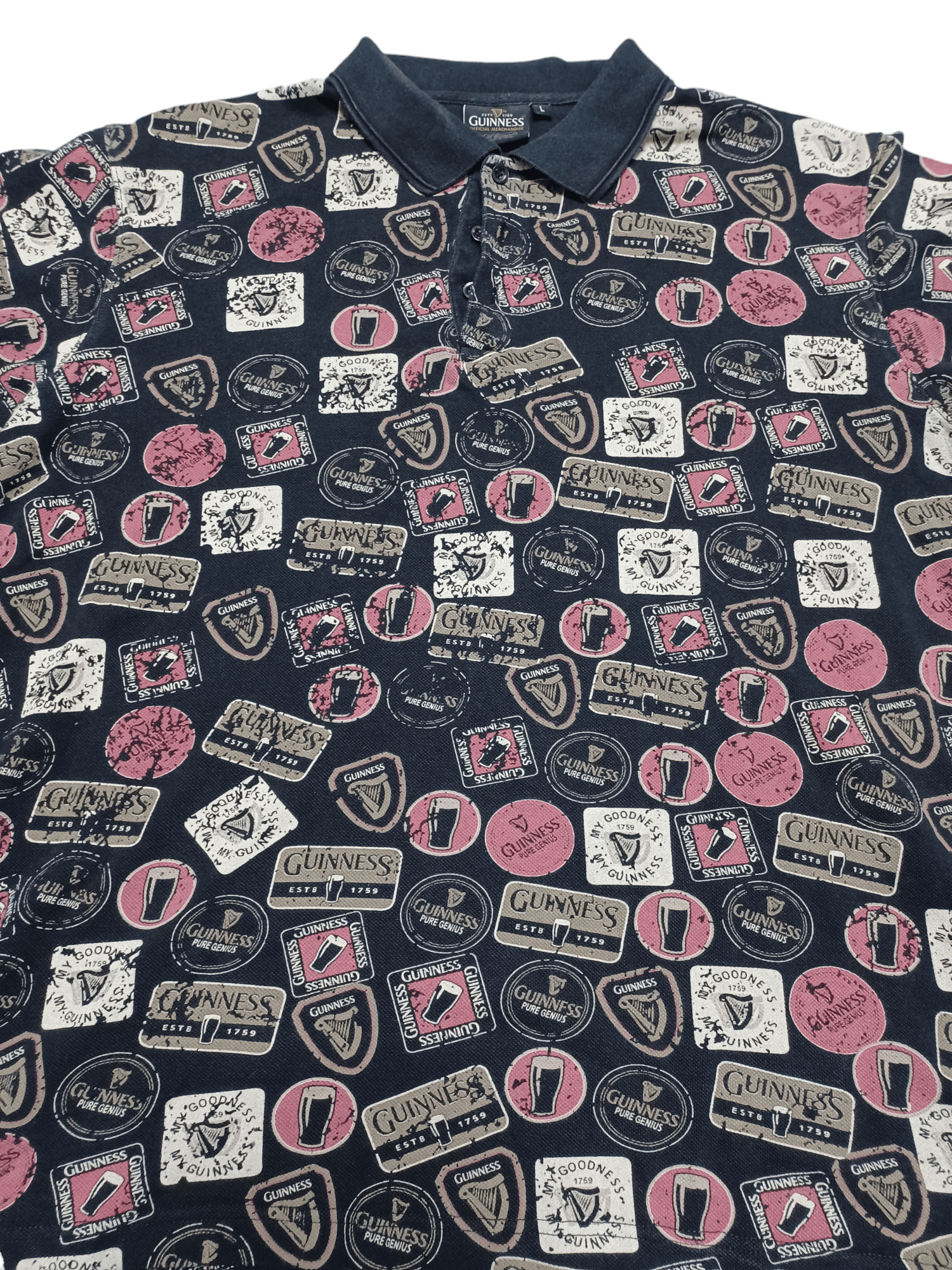 Other GUINNESS PRINT LOGO ALL OVER FANTASTIC POLO SHIRT MERCH Size US L / EU 52-54 / 3 - 3 Thumbnail