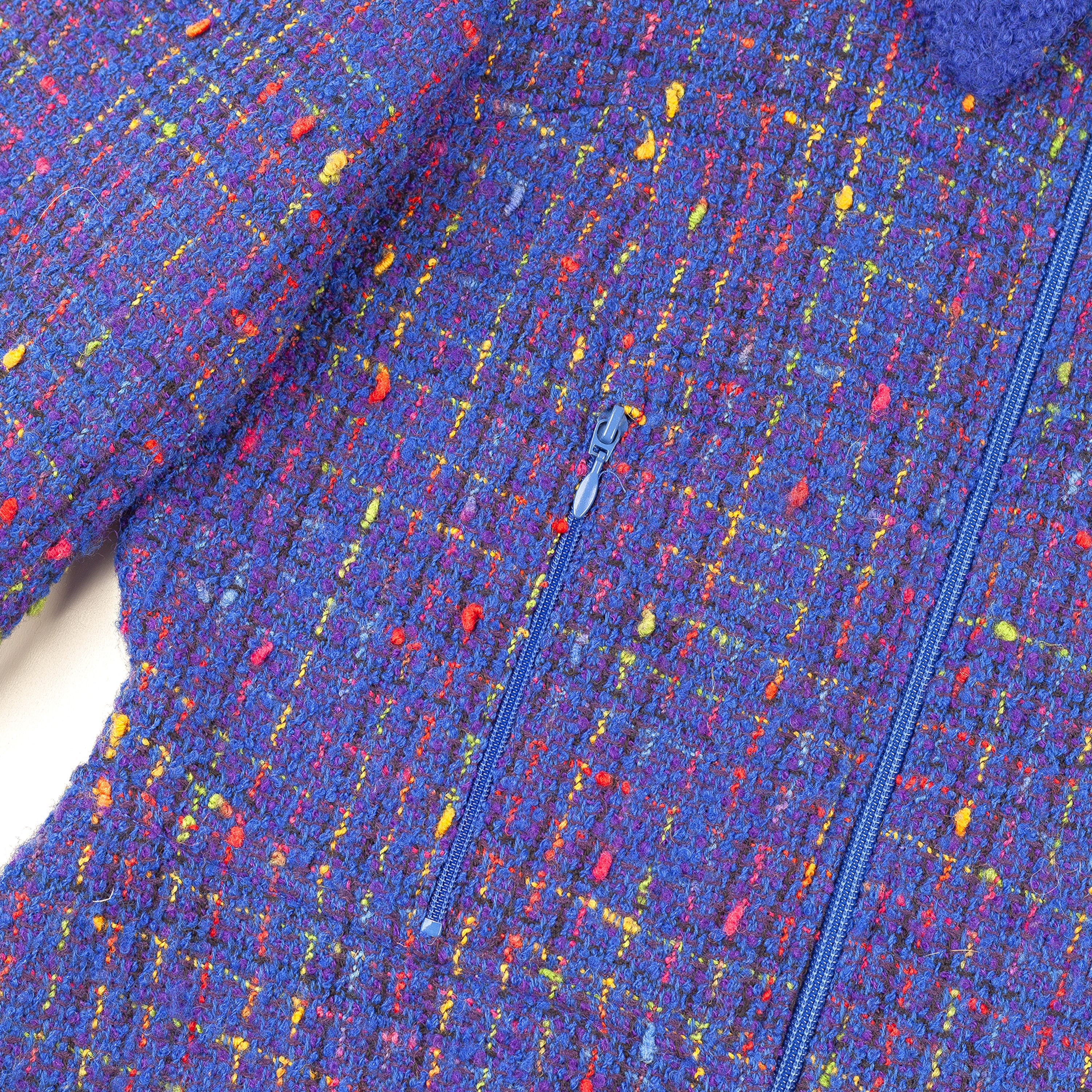Kenzo Kenzo Jungle Vintage Blue Tweed Wool Cropped Jacket (M) Size M / US 6-8 / IT 42-44 - 4 Thumbnail