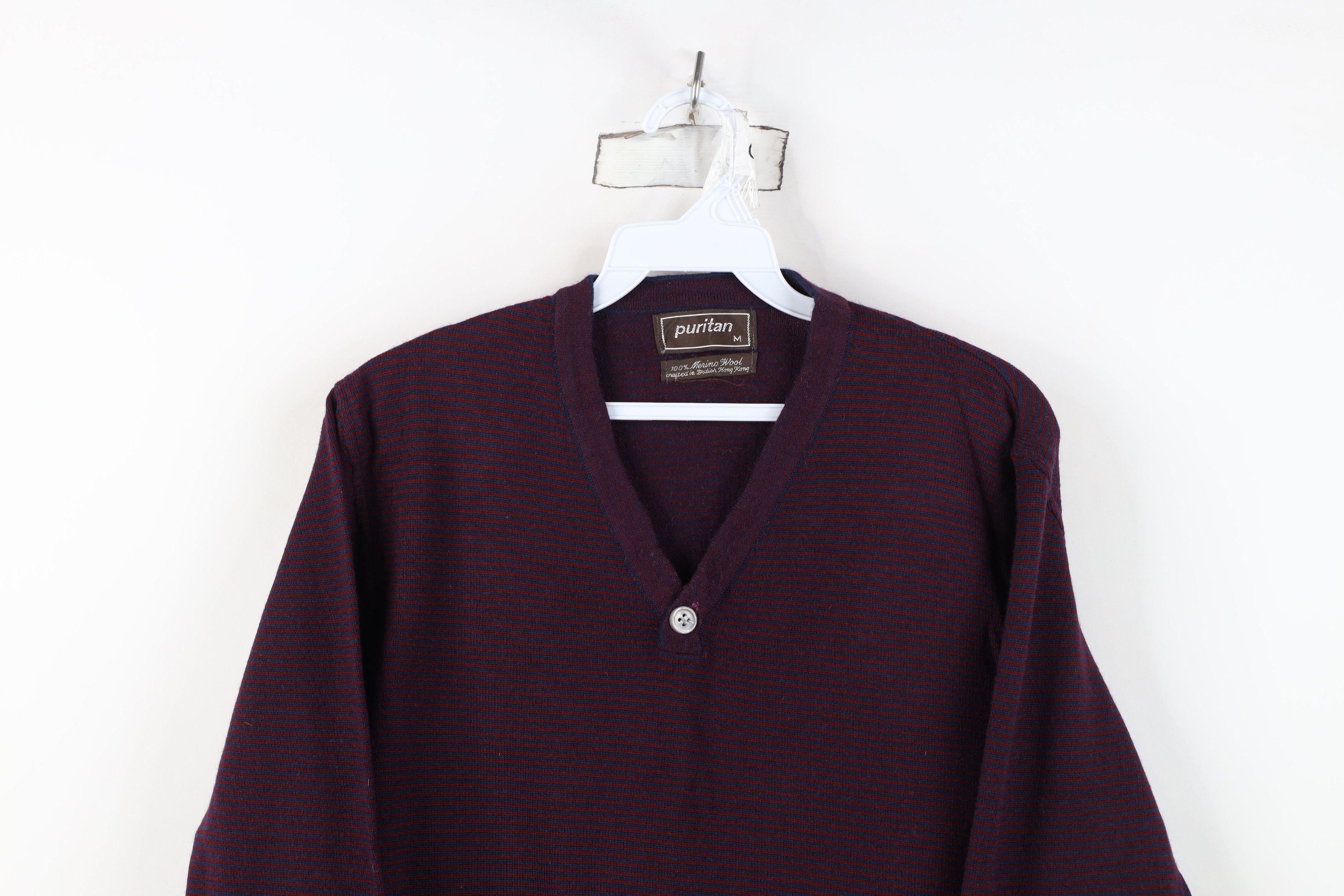 Vintage Deadstock Vintage 70s Streetwear Merino Wool Knit Sweater Size M / US 6-8 / IT 42-44 - 2 Thumbnail