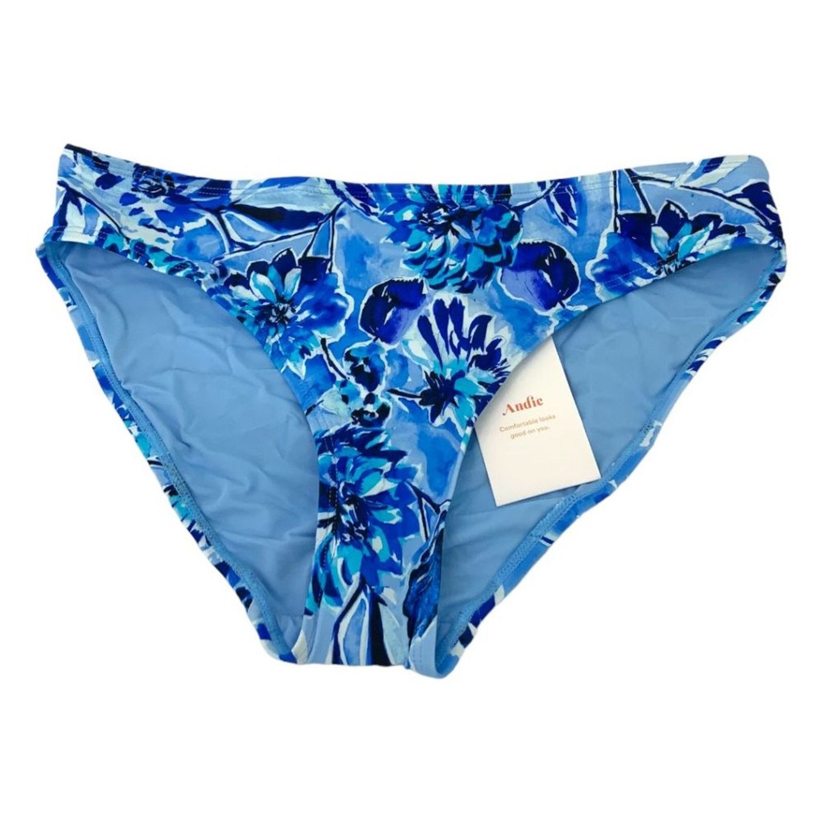 Other Andie The Bikini Bottom Blue Floral Size Large NWT $55 MSRP Size ONE SIZE - 2 Thumbnail