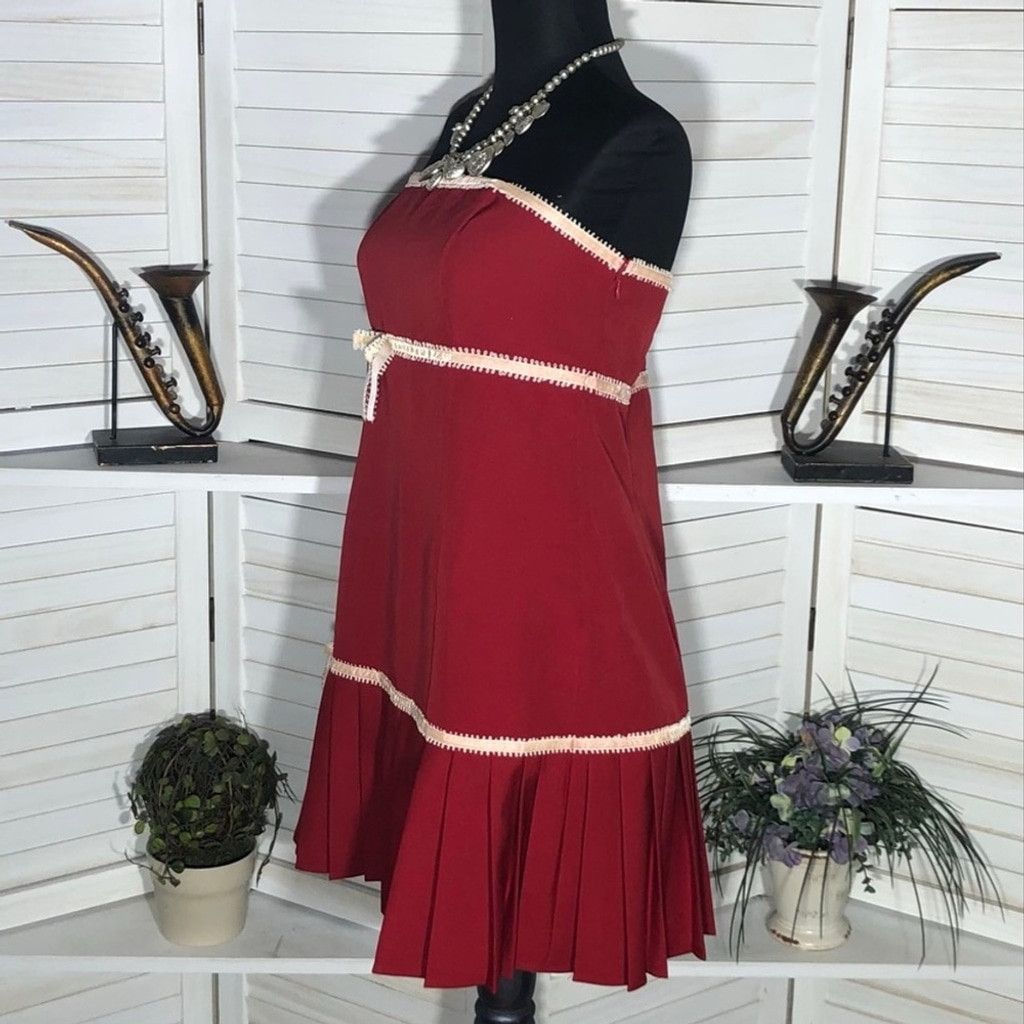 Forever 21 NWT Forever 21 Pleated Mini Dress Strapless Bow Red/White XL Size XL / US 12-14 / IT 48-50 - 7 Thumbnail