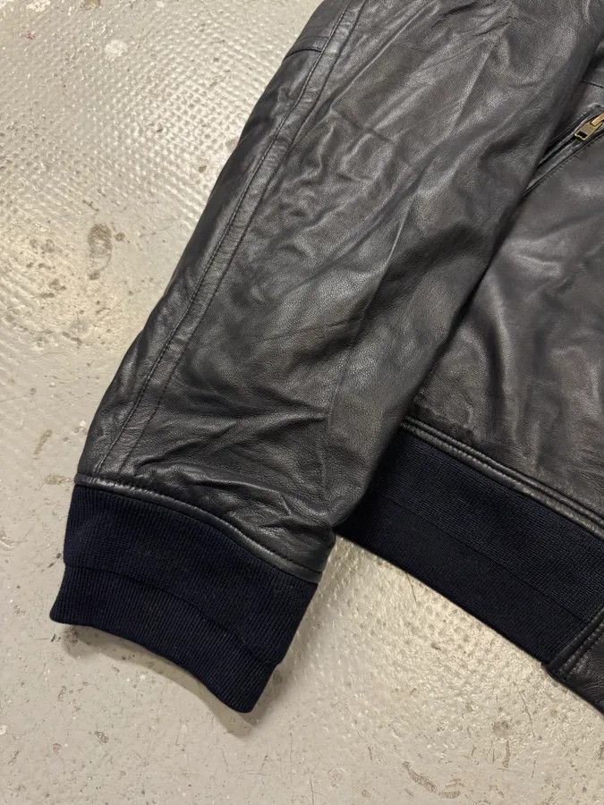 Designer × Givenchy × Vintage SS2013 Givenchy Navy Lamb Leather Bomber Jacket Size US L / EU 52-54 / 3 - 4 Thumbnail