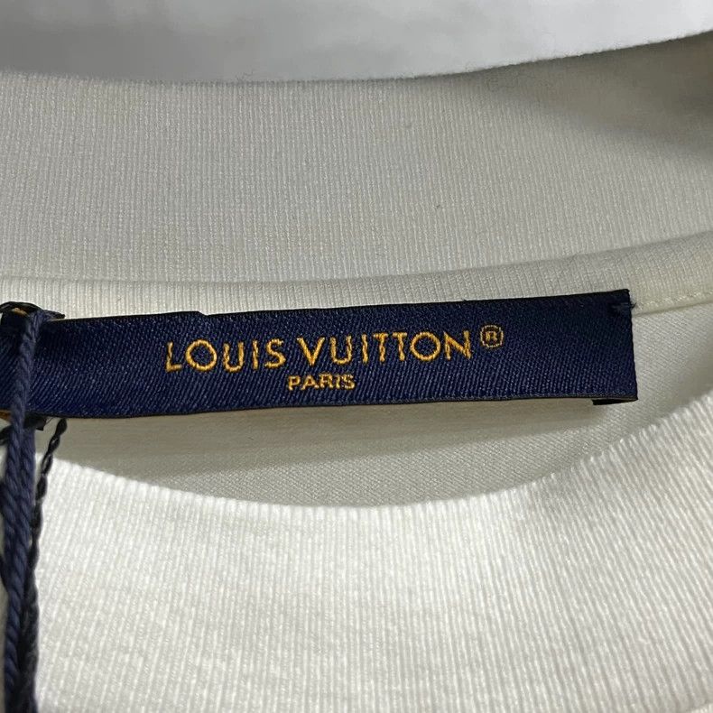 Louis Vuitton Louis Vuitton White Solid Logo Crew Neck Casual Short Slee Size US M / EU 48-50 / 2 - 3 Thumbnail