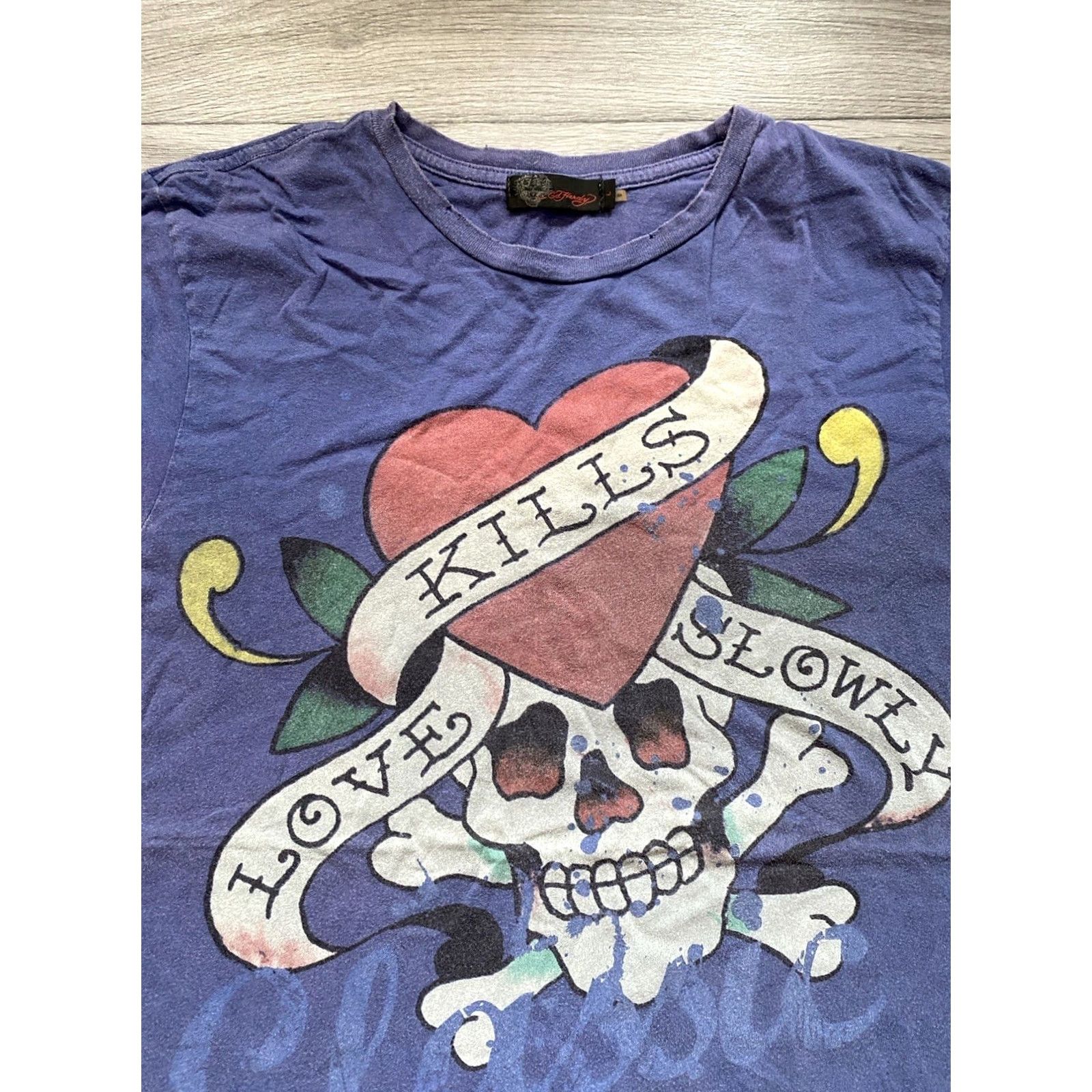 Ed Hardy VINTAGE Ed Hardy T-Shirt USA Mens L Blue Shirt Men Size US L / EU 52-54 / 3 - 4 Thumbnail