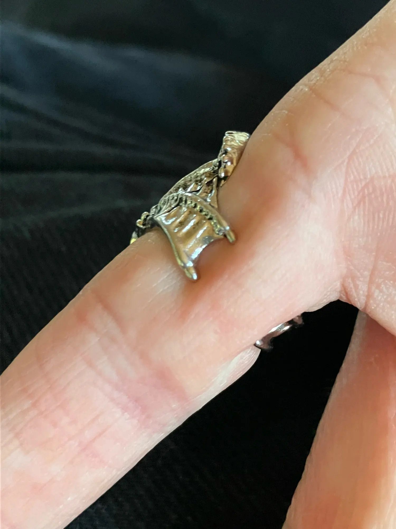 Vintage Resizable Dragon Pterosaur Wings Ring Size ONE SIZE - 8 Thumbnail