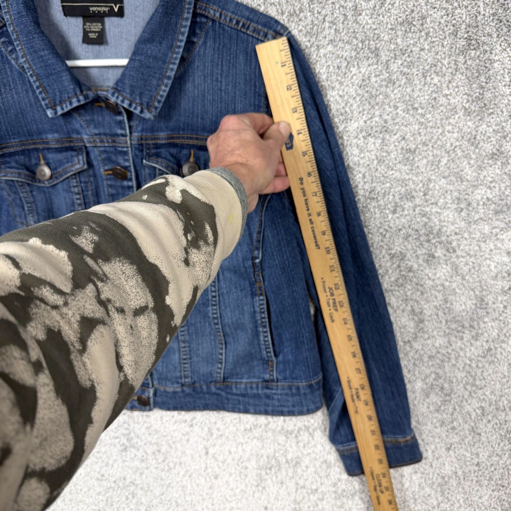 Denime VTG Venezia Trucker Jacket Womens 16 Plus Size Blue Denim Classic Normcore VTG Venezia Trucker Jacket Womens 16 Plus Size Blue Denim Classic Normcore Size XXL / US 16-18 / IT 52-54 - 3 Thumbnail