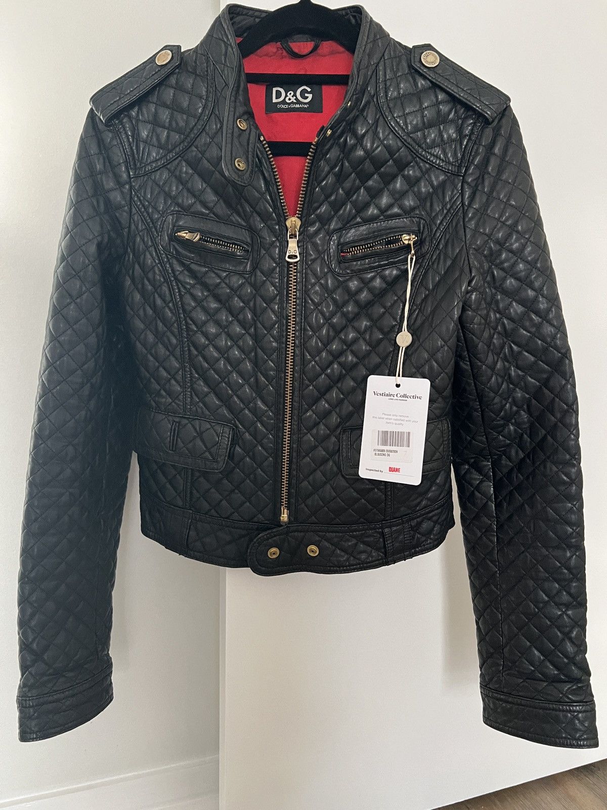 Dolce & Gabbana Black leather jacket, IT40 Size S / US 4 / IT 40 - 1 Thumbnail
