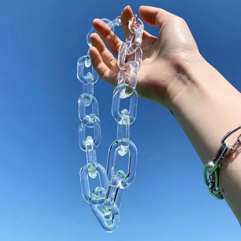 Japanese Brand ⛓️ New Clear Acrylic Chain Link Necklace | Grailed