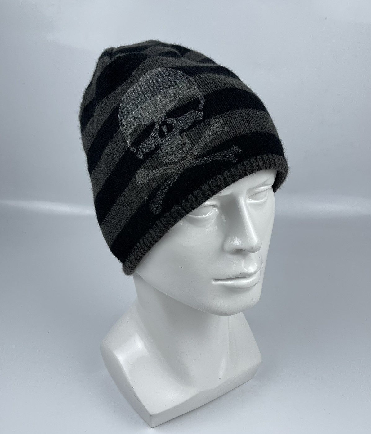 reversible skull beanie hat snow cap