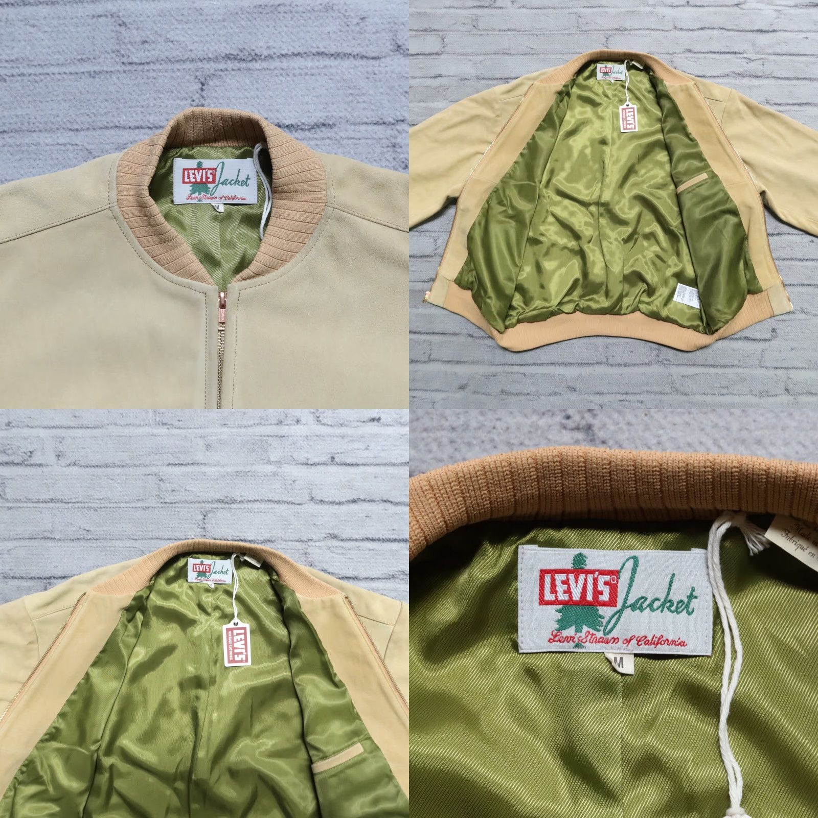 Levi's Levis Vintage Clothing LVC Suede Leather Bomber Jacket M Tan Mens Size US M / EU 48-50 / 2 - 8 Thumbnail