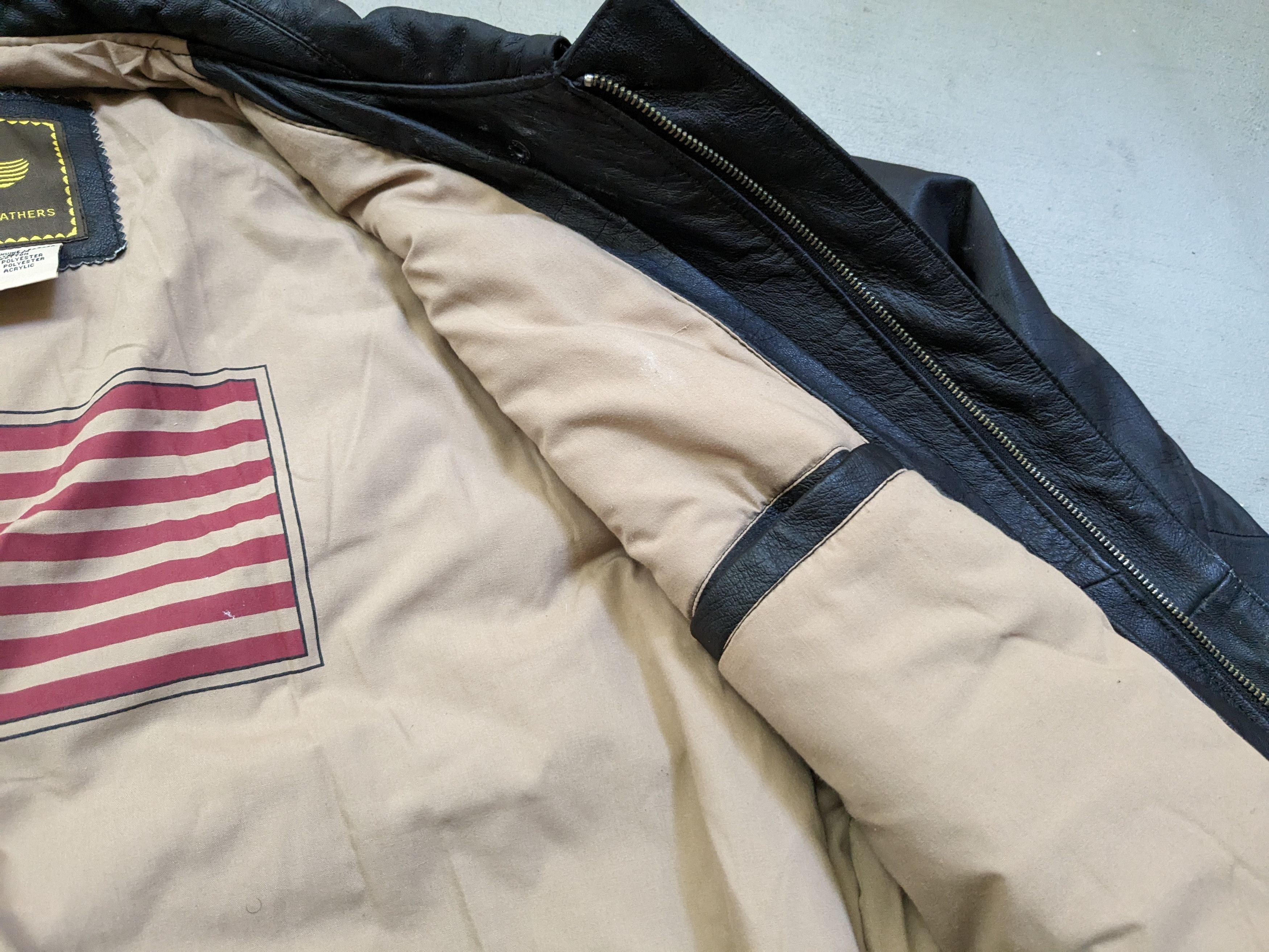 Genuine Leather Air Force Leather Jacket Black Size XL Tall Bomber XLT Size US XL / EU 56 / 4 - 10 Thumbnail