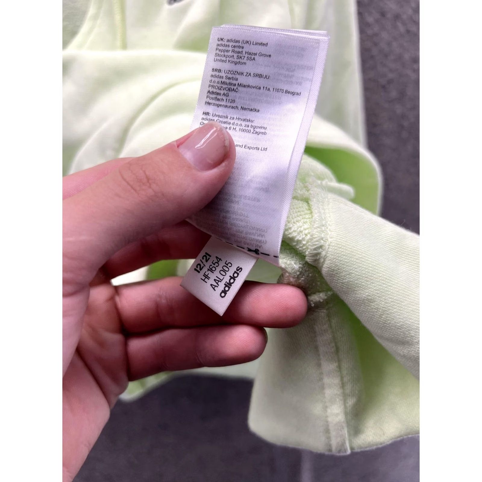 Adidas Adidas Hoodie Womens Large Green V Neck Raglan Pullover Sweatshirt Size L / US 10 / IT 46 - 3 Thumbnail